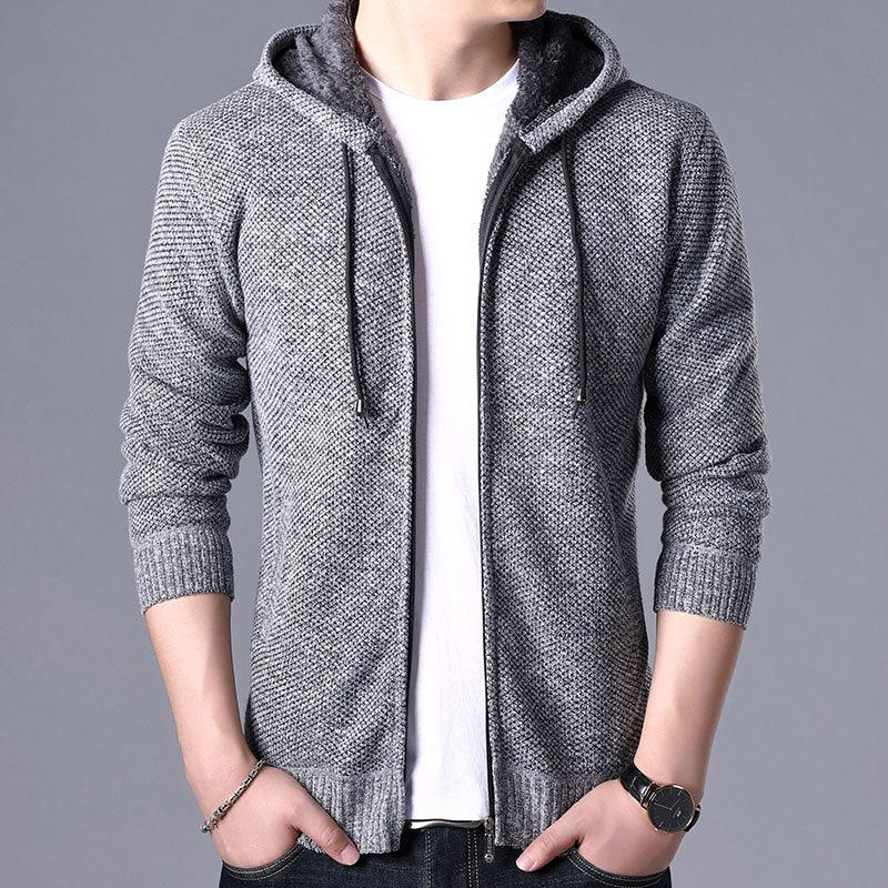 Slim Fit Lightweight Hooded Fleece Jacket
