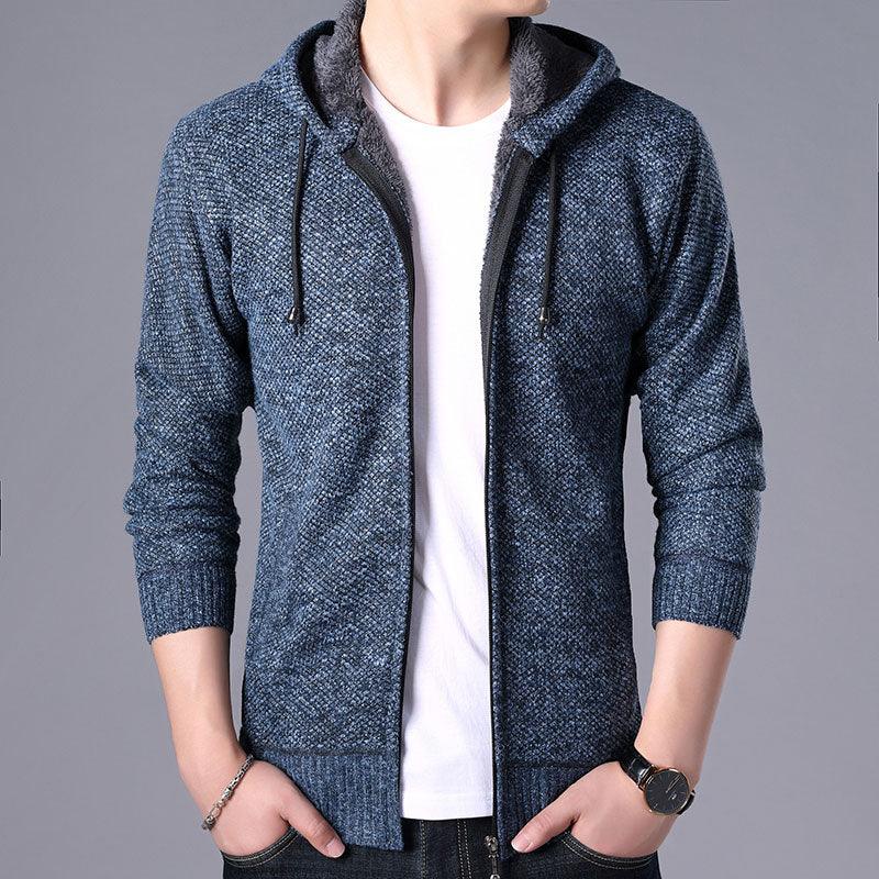 Slim Fit Lightweight Hooded Fleece Jacket