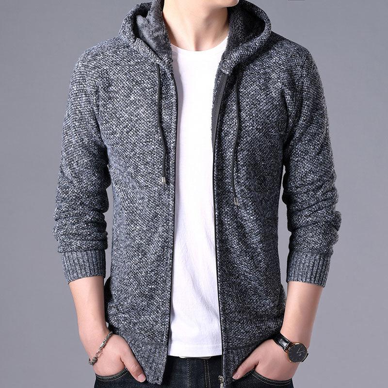 Slim Fit Lightweight Hooded Fleece Jacket