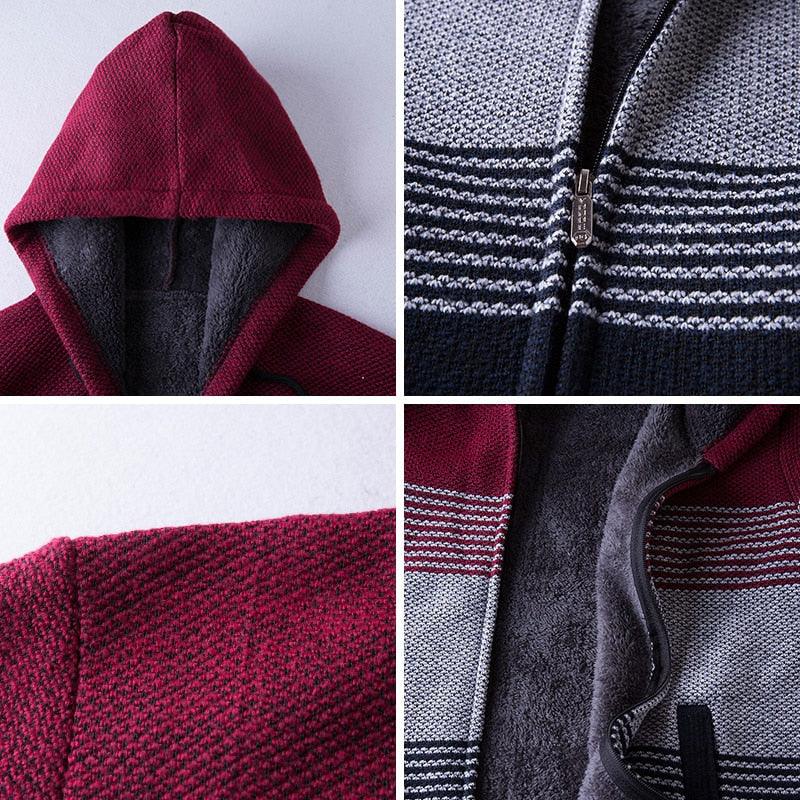 Slim Fit Lightweight Hooded Fleece Jacket