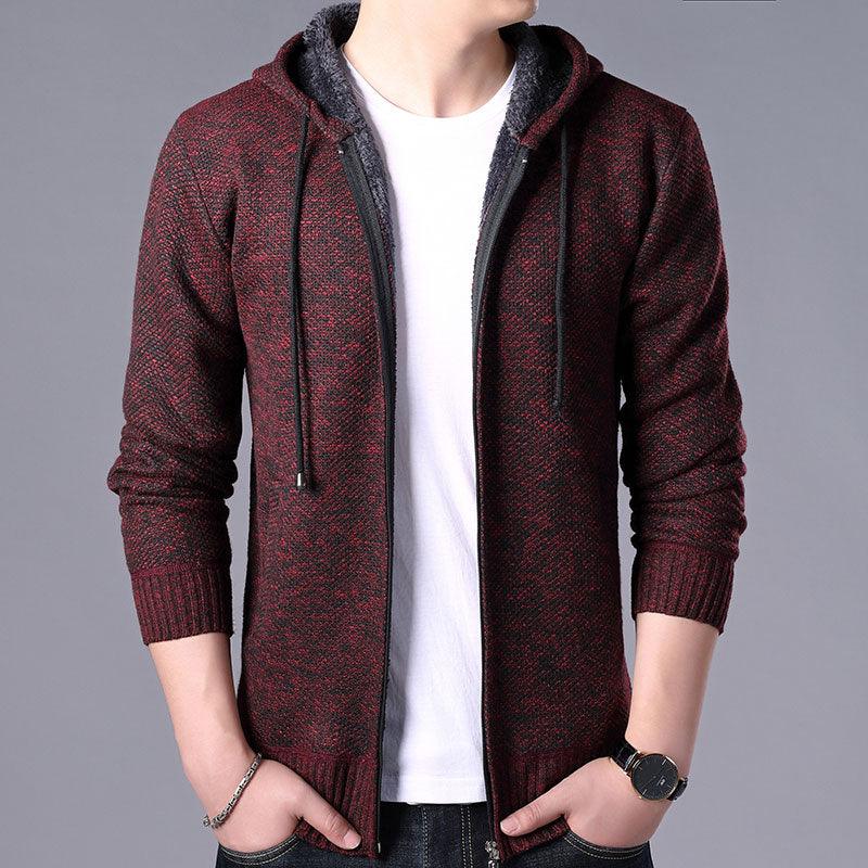 Slim Fit Lightweight Hooded Fleece Jacket